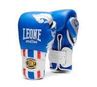 Leone1947 Thai Style Leather Artificial Boxing Gloves Blue 12 oz