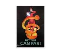 Leonetto Cappiello Painters' Works「Bitter Campari」Printed Canvas Poster Print Photo Art Painting Canvas Home Decorative Bedroom Modern Decors Gifts 20x30inch(50x75cm)