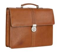 Leonhard Heyden Bergamo briefcase leather 40 cm laptop compartment brown