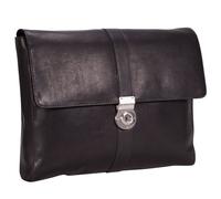Leonhard Heyden Bergamo briefcase leather 37 cm laptop compartment black