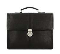 Leonhard Heyden Bergamo briefcase leather 38 cm laptop compartment black