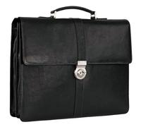 Leonhard Heyden Bergamo briefcase leather 40 cm laptop compartment black
