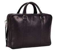 Leonhard Heyden Bergamo briefcase leather 41 cm laptop compartment black