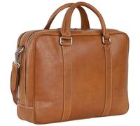 Leonhard Heyden Bergamo briefcase leather 41 cm laptop compartment brown