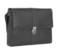 Leonhard Heyden Bergamo Messenger leather 38 cm laptop compartment black