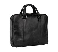 Leonhard Heyden Bergamo briefcase leather 38 cm laptop compartment black