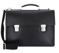 Leonhard Heyden Berlin briefcase leather 42 cm laptop compartment black