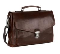 Leonhard Heyden Roma briefcase leather 39 cm laptop compartment brown