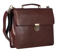Leonhard Heyden Cambridge briefcase leather 38 cm laptop compartment brown