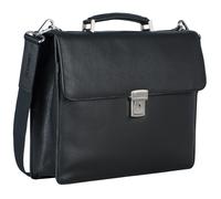Leonhard Heyden Berlin briefcase leather 38 cm laptop compartment black