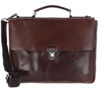 Leonhard Heyden Roma briefcase leather 37 cm laptop compartment brown