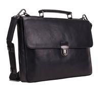Leonhard Heyden Roma briefcase leather 37 cm laptop compartment black