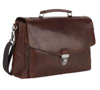 Leonhard Heyden Roma briefcase leather 40 cm laptop compartment brown