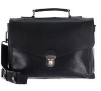 Leonhard Heyden Roma briefcase leather 40 cm laptop compartment black