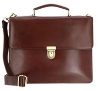 Leonhard Heyden Cambridge briefcase leather 38 cm laptop compartment brown