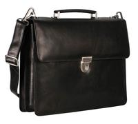 Leonhard Heyden Cambridge briefcase leather 40 cm laptop compartment black
