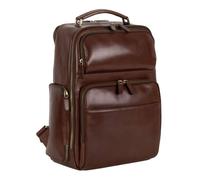 Leonhard Heyden Cambridge backpack leather 42 cm laptop compartment brown