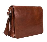 Leonhard Heyden Cambridge Messenger leather 32 cm laptop compartment brown