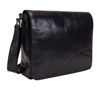 Leonhard Heyden Cambridge Messenger leather 32 cm laptop compartment black