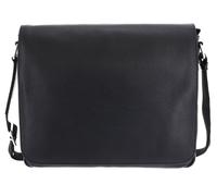 Leonhard Heyden Berlin Messenger shoulder bag leather 32 cm laptop compartment black