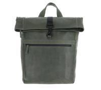 Leonhard Heyden Hague backpack leather 40 cm laptop compartment green