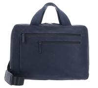 Leonhard Heyden Hague briefcase leather 38 cm laptop compartment blue
