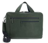 Leonhard Heyden Hague briefcase leather 40 cm laptop compartment green
