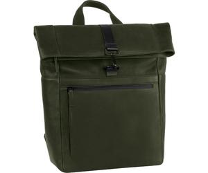 Leonhard Heyden Hague backpack leather 40 cm laptop compartment green