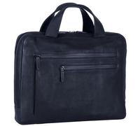 Leonhard Heyden Hague briefcase leather 38 cm laptop compartment blue