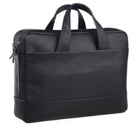 Leonhard Heyden Hamburg briefcase leather 40 cm laptop compartment black