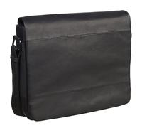 Leonhard Heyden Hamburg Messenger leather 32 cm laptop compartment black