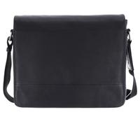Leonhard Heyden Hamburg Messenger leather 32 cm laptop compartment black