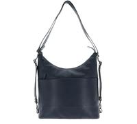 Leonhard Heyden Leather shoulder bag cross body bag with laptop compartment Hamburg Hobo Bag/Rucksack 7084 Marineblau dark blue