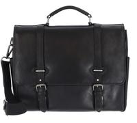 Leonhard Heyden Roma briefcase leather 39 cm laptop compartment black
