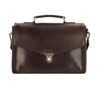 Leonhard Heyden Roma briefcase leather 40 cm laptop compartment brown
