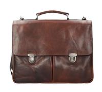 Leonhard Heyden Roma Briefcase Leather 41 cm Laptop compartment brown