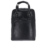 Leonhard Heyden Roma backpack leather 42 cm laptop compartment black