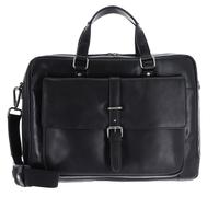 Leonhard Heyden Roma briefcase leather 40 cm laptop compartment black