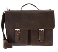 Leonhard Heyden Salisbury briefcase leather 39 cm laptop compartment brown