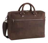 Leonhard Heyden Salisbury briefcase leather 40 cm laptop compartment brown