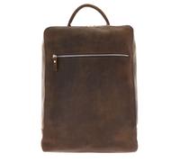 Leonhard Heyden Salisbury backpack leather 37 cm laptop compartment brown