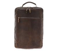 Leonhard Heyden Salisbury backpack leather 42 cm laptop compartment brown