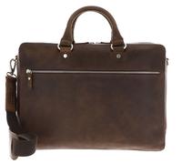 Leonhard Heyden Salisbury briefcase leather 40 cm laptop compartment brown
