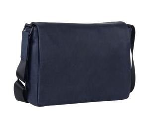 Leonhard Heyden The Hague Messenger Leather 37 cm Laptop compartment blue