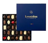 Leonidas Belgian Chocolate Assortment - 230g Box with 16 Chocolates - Milk, Dark & White Truffles, Pralines, Ganache & Caramels - Assorted Tray in Signature Navy Gift Box - No Palm Oil
