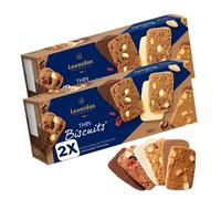 Leonidas Belgian Chocolate Biscuits Thins 2 Pack | Milk Chocolate with Almonds, Dark Chocolate with Almonds & Manon Inspiration White Chocolate with Coffee | Premium Gift Box