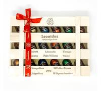 Leonidas Belgian Chocolate Liquors - 18 Piece Assortment | Dark Chocolate Liqueur Pralines Filled with Whisky, Amaretto, Cointreau, Limoncello & More | Pure Cocoa Butter | Gift Box