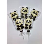 Leonidas Belgian Chocolate Panda Lolly, Set of 5