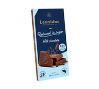 Leonidas Belgian Milk Chocolate Reduced Sugar Bars - Pack of 2 × 100g - Sweetened with Maltitol - No Palm Oil - Vegetarian - Premium Belgian Chocolate