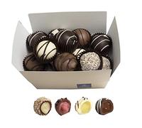 Leonidas Belgian Pearl Truffles Gift Box (16 pcs) - Fruit-Flavoured Cream Chocolates in Milk, Dark & White | Raspberry, Orange, Pistachio & Coconut | Luxury Belgian Chocolatier Selection